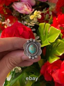Bague en argent sterling turquoise amérindienne Navajo bijou