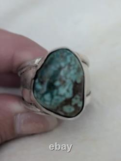 Bague en argent sterling turquoise pour hommes amérindiens