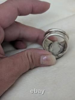 Bague en argent sterling turquoise pour hommes amérindiens