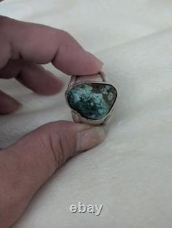 Bague en argent sterling turquoise pour hommes amérindiens