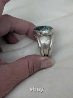 Bague en argent sterling turquoise pour hommes amérindiens