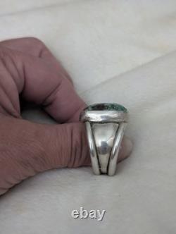 Bague en argent sterling turquoise pour hommes amérindiens