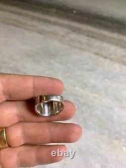 Bague en argent sterling western navajo amérindien taille 8 avec turquoise, onyx et corail