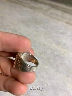 Bague en argent sterling western navajo amérindien taille 8 avec turquoise, onyx et corail