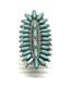 Bague En Turquoise En Argent Sterling Amérindien Navajo Fait Main Taille 10.5