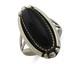Bague Faite à La Main Navajo En Argent 925 Avec Onyx Noir, Artiste Amérindien Des Années 80