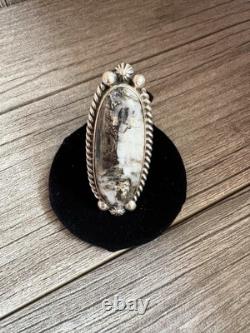 Bague faite à la main en argent sterling 925 Navajo Amérindien Cheval Sauvage Taille 9 ES