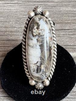 Bague faite à la main en argent sterling 925 Navajo Amérindien Cheval Sauvage Taille 9 ES