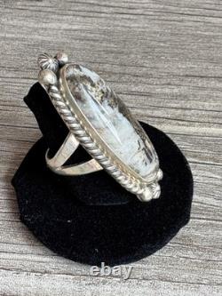 Bague faite à la main en argent sterling 925 Navajo Amérindien Cheval Sauvage Taille 9 ES