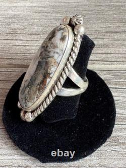 Bague faite à la main en argent sterling 925 Navajo Amérindien Cheval Sauvage Taille 9 ES