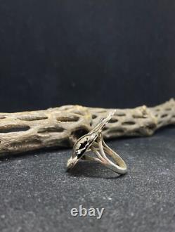 Bague feuille en argent sterling uni amérindienne Navajo, taille 8,75