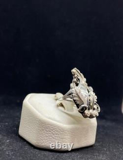 Bague feuille en argent sterling uni amérindienne Navajo, taille 8,75