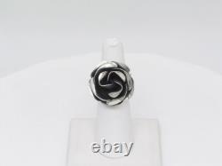 Bague fleur ajustable en argent sterling faite à la main par un Amérindien Navajo