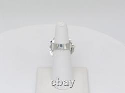 Bague fleur ajustable en argent sterling faite à la main par un Amérindien Navajo