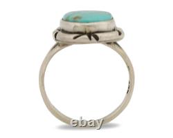 Bague navajo. Argent 925 turquoise Kingman artiste amérindien vers les années 1980