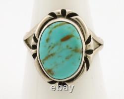 Bague navajo. Argent 925 turquoise Kingman artiste amérindien vers les années 1980