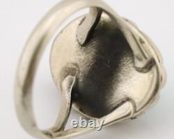 Bague navajo. Argent 925 turquoise Kingman artiste amérindien vers les années 1980