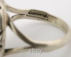 Bague navajo. Argent 925 turquoise Kingman artiste amérindien vers les années 1980