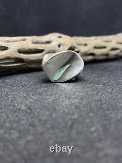 Bague simple en argent sterling estampé Navajo amérindien, taille 9