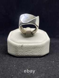 Bague simple en argent sterling estampé Navajo amérindien, taille 9