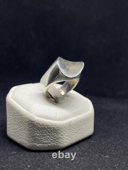 Bague simple en argent sterling estampé Navajo amérindien, taille 9