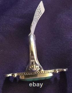 Bague turquoise Navajo amérindienne taille 7 par Daniel Benally