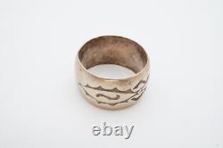 Bague vintage en argent sterling Navajo amérindienne taille 7.5