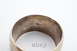 Bague vintage en argent sterling Navajo amérindienne taille 7.5