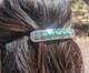 Barrette En Turquoise Verte Navajo 5 Pierres Accessoire Amérindien