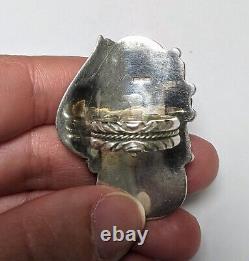 Belle bague en argent sterling avec 2 pierres de turquoise Navajo taille 6,5