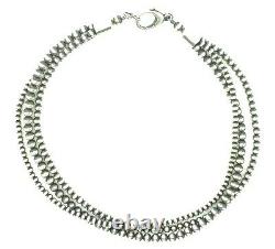 Belles Perles Navajo Argent Sterling 3-strand Perles Collier 18
