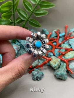 Bijou bague en argent sterling avec turquoise Navajo amérindienne