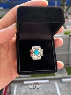 Bijou bague en argent sterling turquoise Navajo amérindien