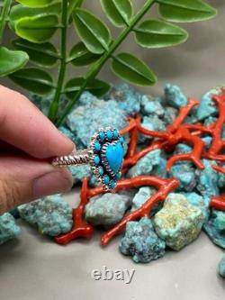 Bijou bague en argent sterling turquoise amérindienne Navajo