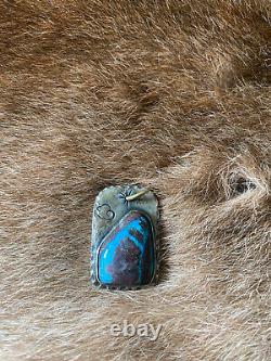 Bijoux Navajo 999 Argent Bisbee Pendentif Turquoise