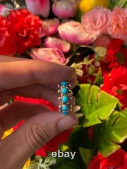 Bijoux en anneau en argent sterling turquoise navajo amérindien