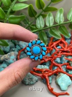 Bijoux en anneau en argent sterling turquoise navajo amérindien