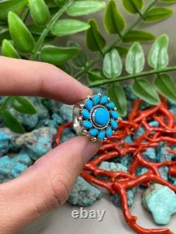 Bijoux en anneau en argent sterling turquoise navajo amérindien