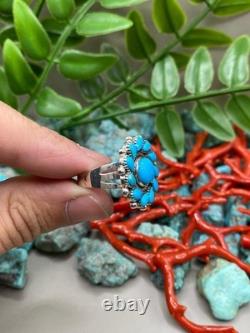 Bijoux en anneau en argent sterling turquoise navajo amérindien