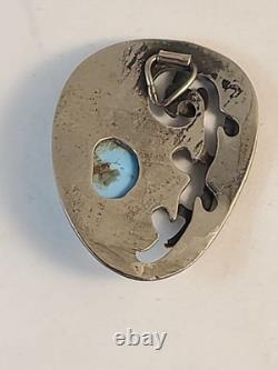 Bijoux vintage amérindien Navajo en argent sterling, pendentif fait main