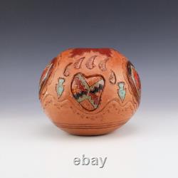 Bol en poterie amérindienne navajo par Irene et Ken White