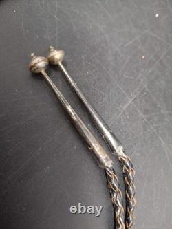 Bolo tie en argent sterling Navajo Bennett Thunderbird amérindien multi-gemme