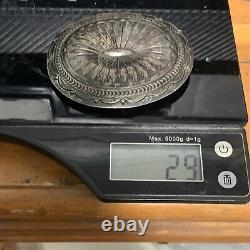 Boucle de ceinture concho en argent sterling martelé des Amérindiens Navajo du Sud-Ouest