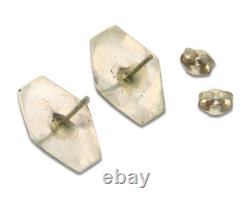 Boucles d'oreilles Navajo en argent 925 avec corail naturel, artiste amérindien, années 80