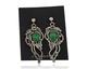 Boucles D'oreilles Navajo En Argent 925 Avec Turquoise Naturelle, Artiste Amérindien C80s