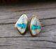 Boucles D'oreilles à Tige En Or 14 Carats Avec Opale Navajo Amérindienne