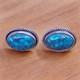 Boucles D'oreilles En Argent Sterling 925, Clous, William G Johnson, Am&eacute;rindien Navajo