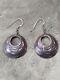Boucles D'oreilles En Argent Sterling Estampillées Anciennes De Style Navajo De Collectionneur