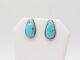 Boucles D'oreilles En Argent Sterling Et Turquoise Faites à La Main Par Des Amérindiens Navajos