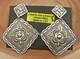 Boucles D'oreilles En Argent Sterling Repoussées Concho Navajo Amérindien Harris Joe Lg